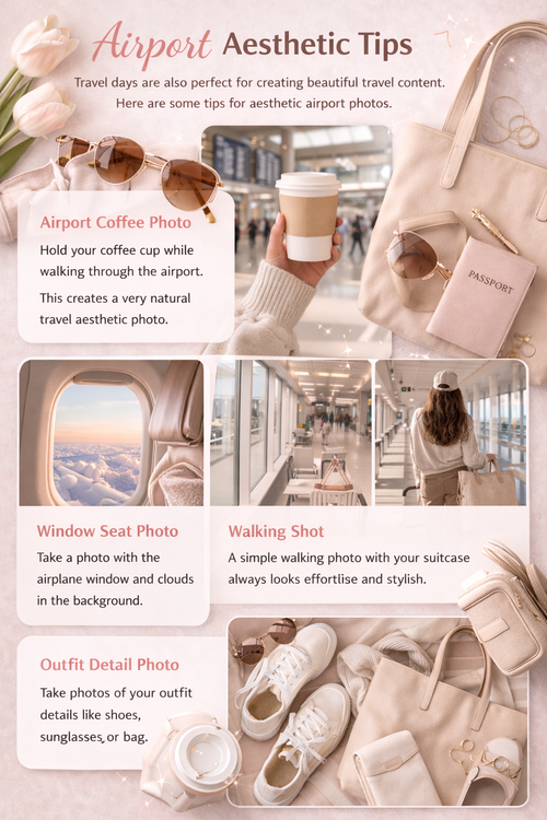 Cute Airport Outfit Guide – Stylish Travel Outfit Ideas / Airport Photo Poses / Packing Checklist for Girls