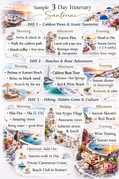 SANTORINI Mini Travel Guide – GREECE Vacation Ideas / Planner / Itinerary